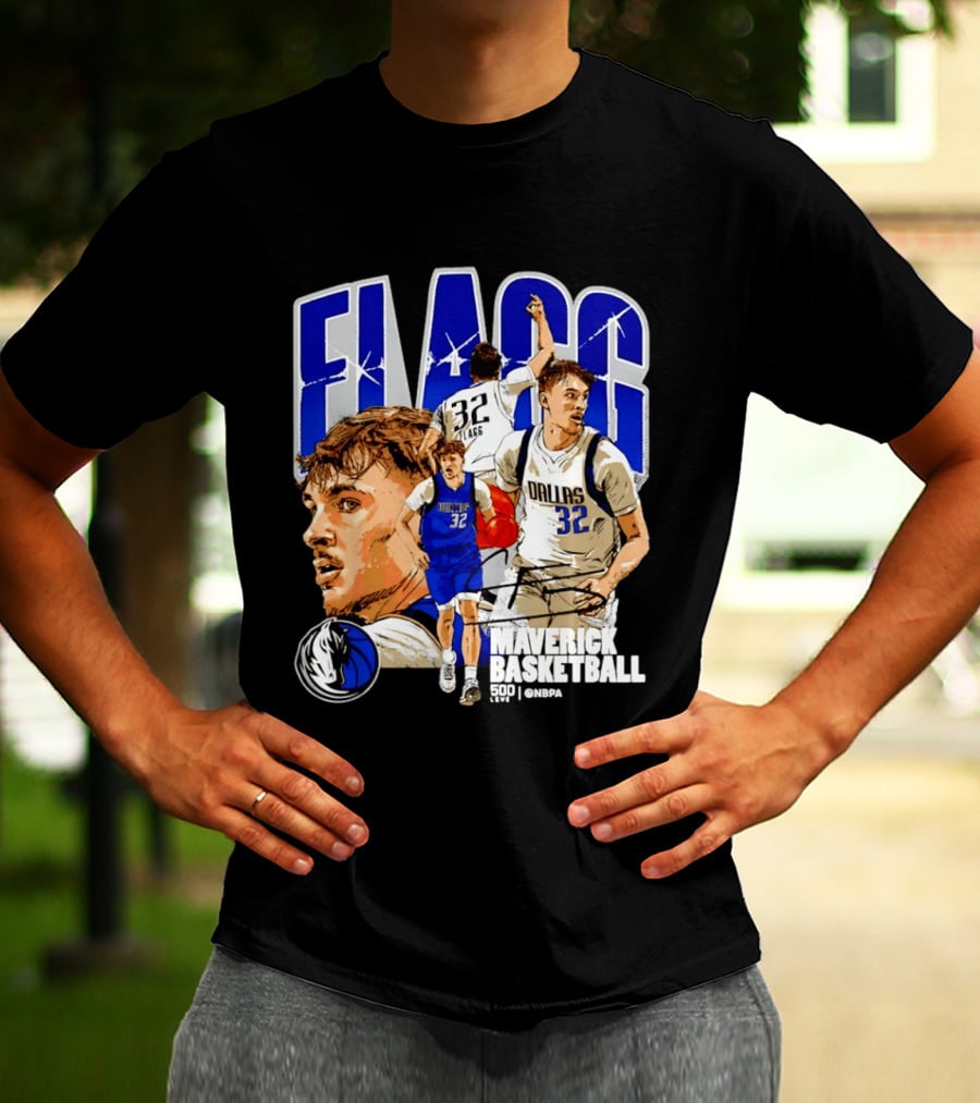 Maverick Basketball Cooper Flagg Dallas NBA 32 Collage T-Shirt