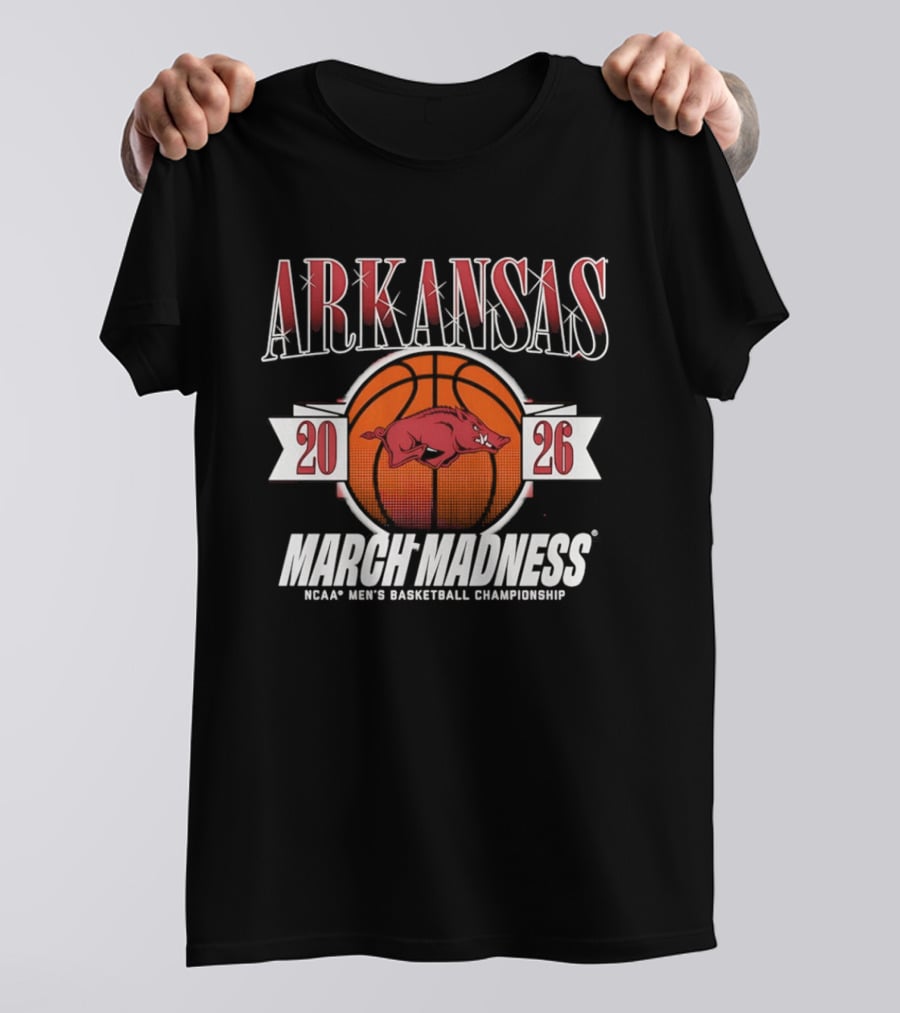 Arkansas Razorbacks 2026 NCAA Men's Basketball March Madness Championship T-Shirt