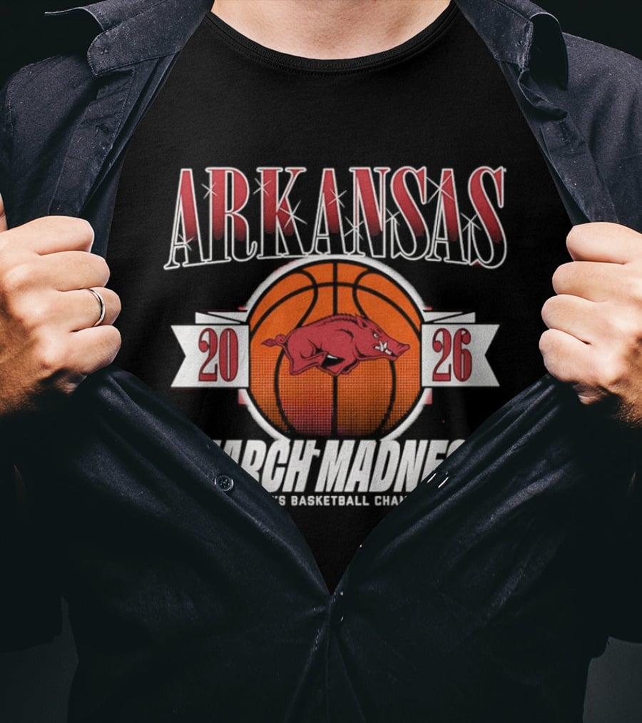 Arkansas Razorbacks 2026 NCAA Men's Basketball March Madness Championship T-Shirt