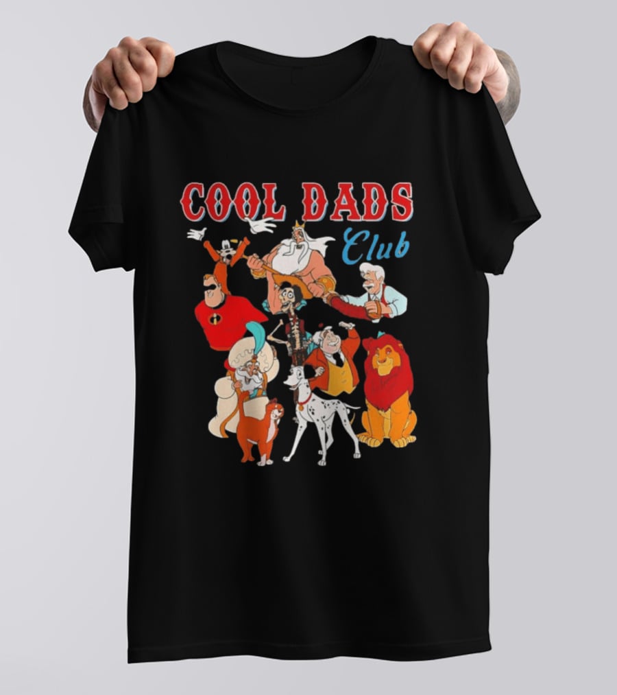 Cool Dads Club Disney Cartoon Characters Magic Fathers Pixar Animation T-Shirt