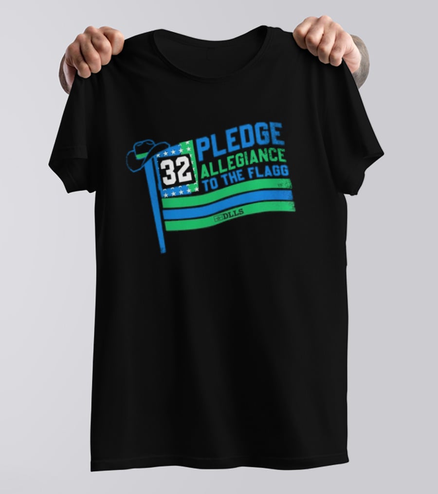 Dallas Mavericks Basketball Number 32 Pledge Allegiance To The Flag DLLS T-Shirt