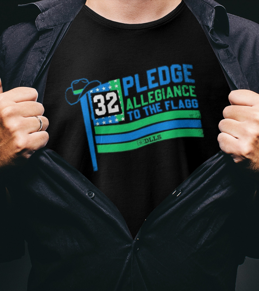Dallas Mavericks Basketball Number 32 Pledge Allegiance To The Flag DLLS T-Shirt