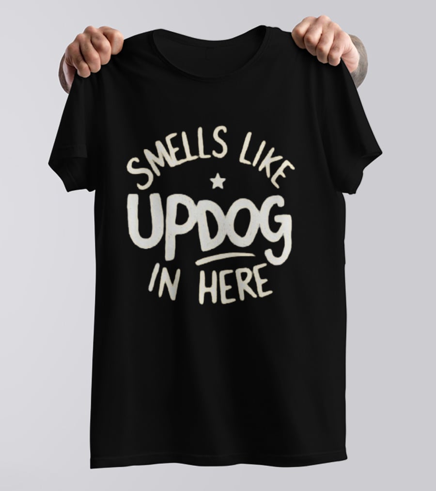 Smells Like Updog In Here Best Shrinking Jimmy T-Shirt