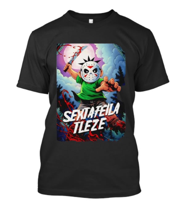 Jason Voorhees Sexta Feila Tleze Chibi Masked Character With Knife T-Shirt