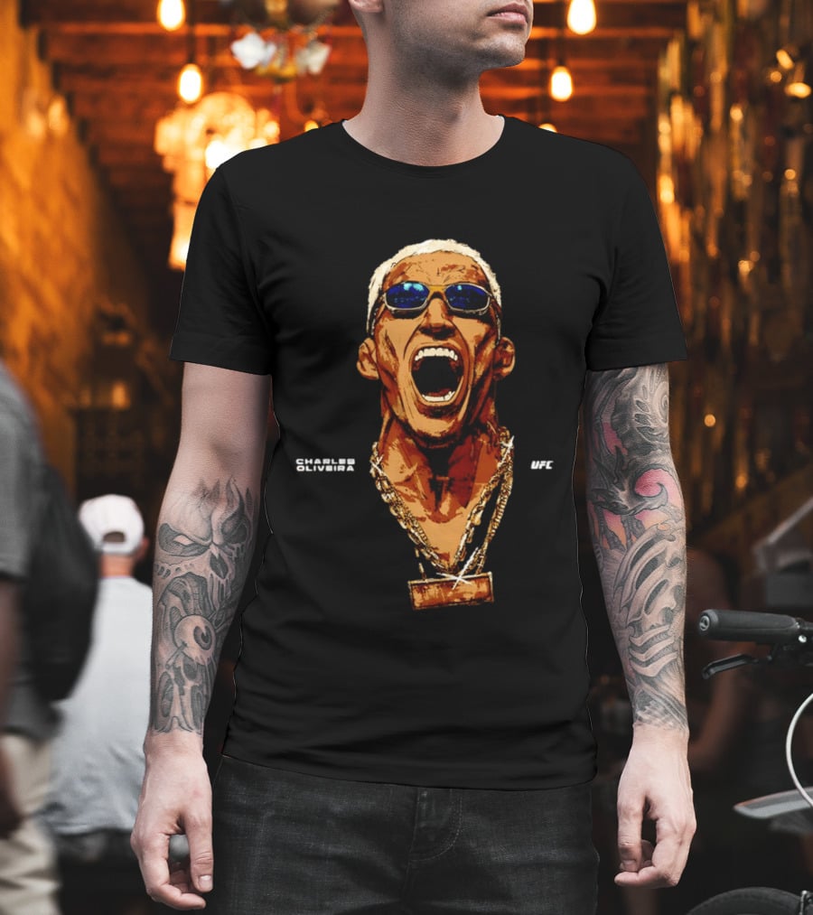 Charles Oliveira UFC Sunglasses Champion Scream T-Shirt