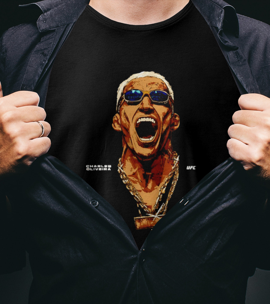 Charles Oliveira UFC Sunglasses Champion Scream T-Shirt