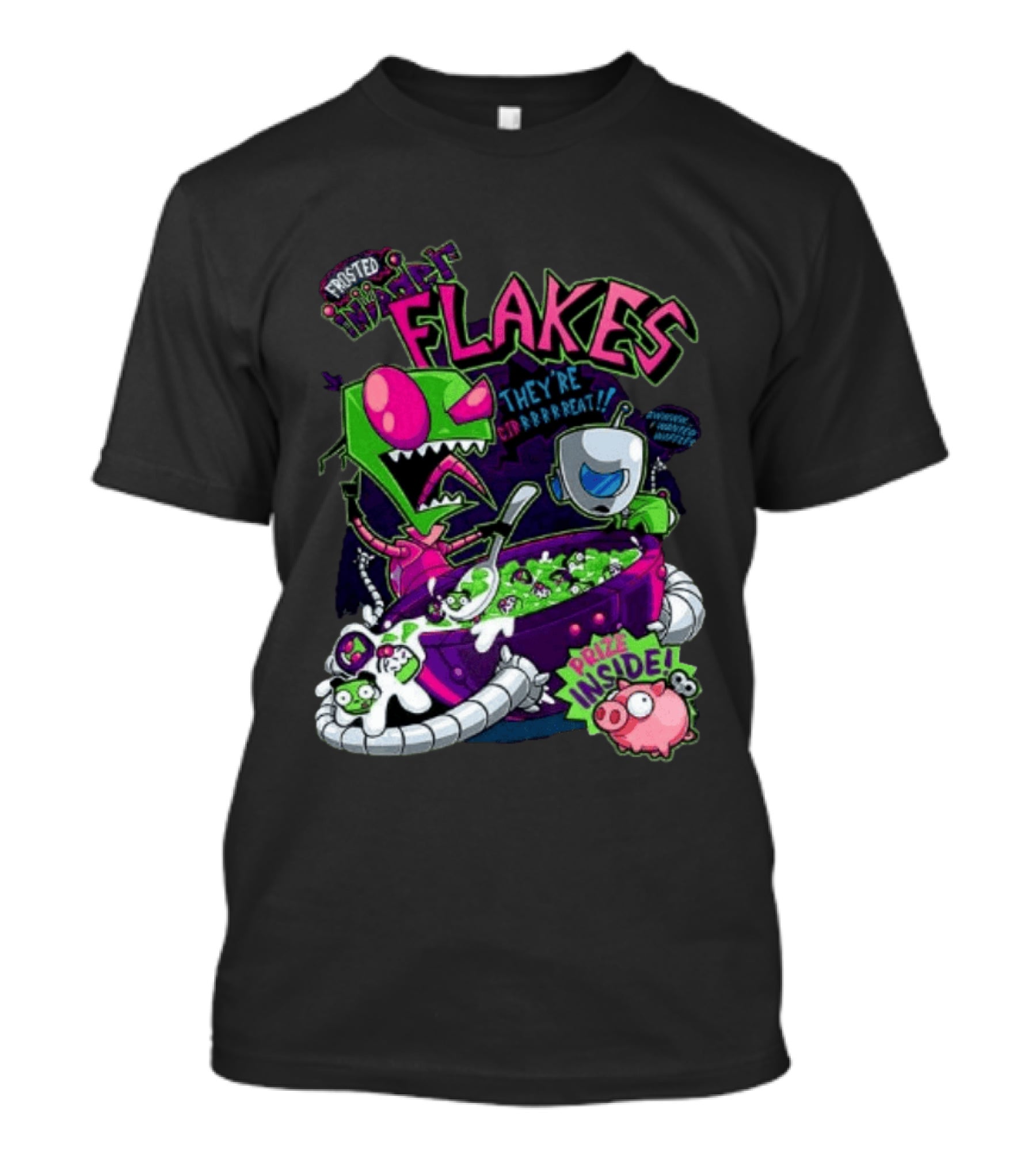 Frosted Invader Zim Flakes They're Irresistible With Prize Inside Piggy T-Shirt