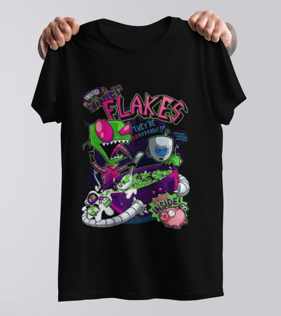 Frosted Invader Zim Flakes They're Irresistible With Prize Inside Piggy T-Shirt