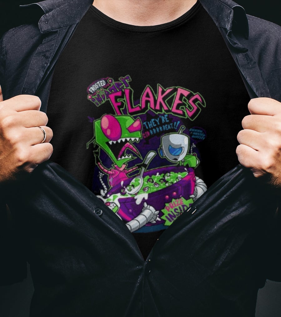 Frosted Invader Zim Flakes They're Irresistible With Prize Inside Piggy T-Shirt