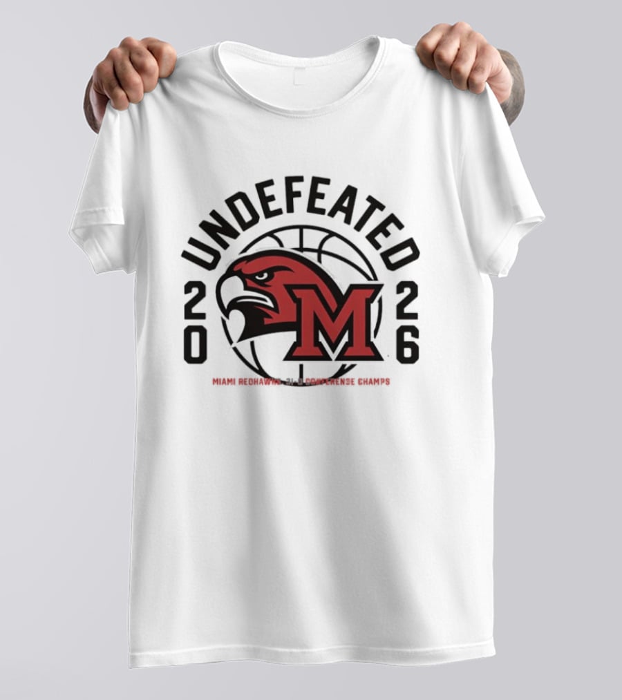 Miami RedHawks NCAA Men's Basketball 2026 Undefeated Season T-Shirt