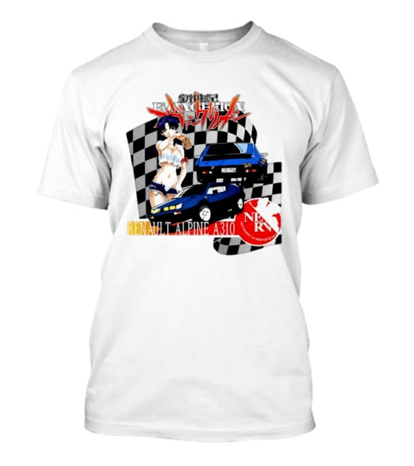 Neon Genesis Evangelion NERV Renault Alpine A310 Racing Anime T-Shirt