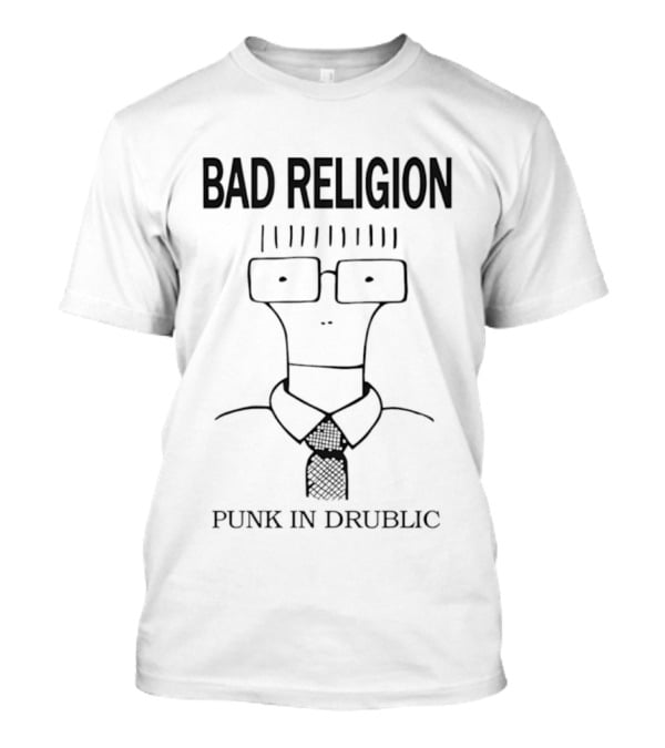 Bad Religion Punk In Drublic Nerd Character Sketch T-Shirt