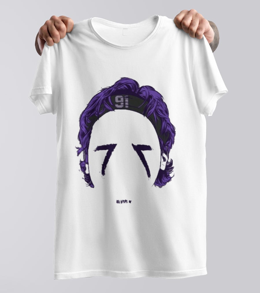 Original Trey Hendrickson 91 Baltimore Blank Face T-Shirt