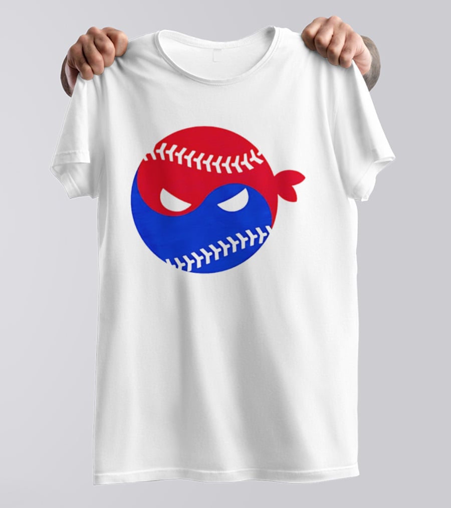 Pitching Ninja South Korea Baseball Yin Yang T-Shirt