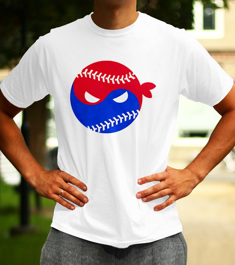 Pitching Ninja South Korea Baseball Yin Yang T-Shirt