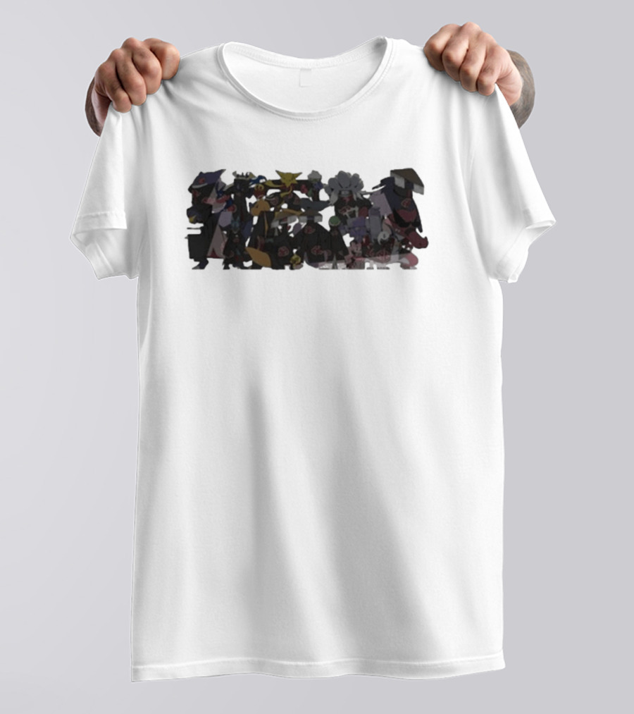 Pokémon Akatsuki Characters With Cloaks And Clouds T-Shirt