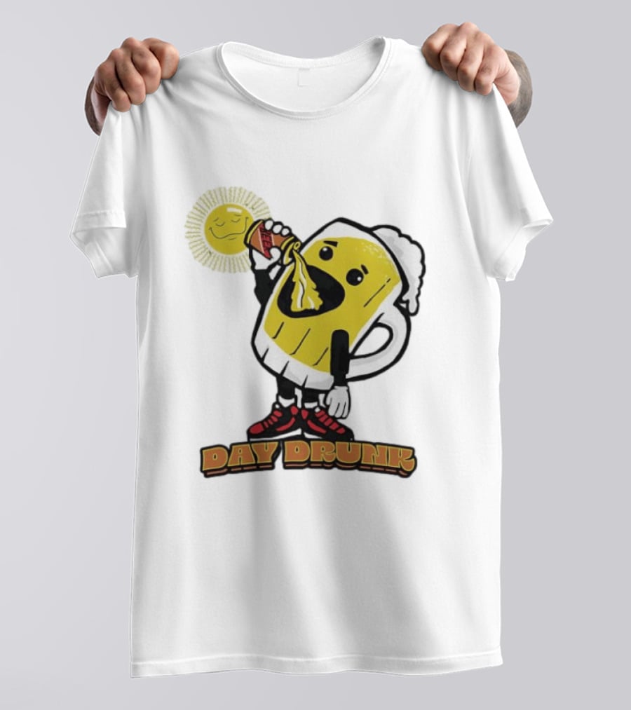 Day Drunk Beer With Sun And Sneakers St. Patrick's Day Celebration T-Shirt