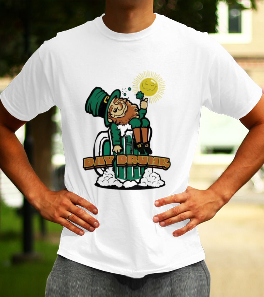 Day Drunk Leprechaun St. Patrick's Day Funny Irish Celebration T-Shirt