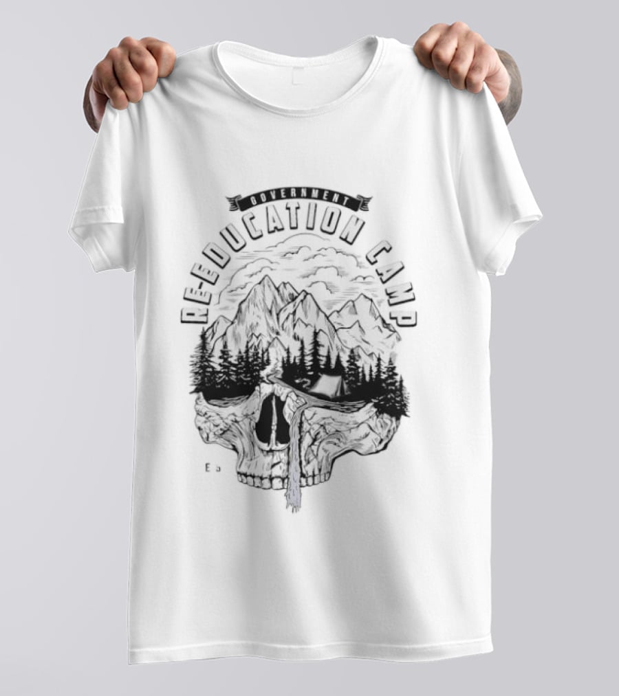 Government Reeducation Camp Est 2032 Skull T-Shirt