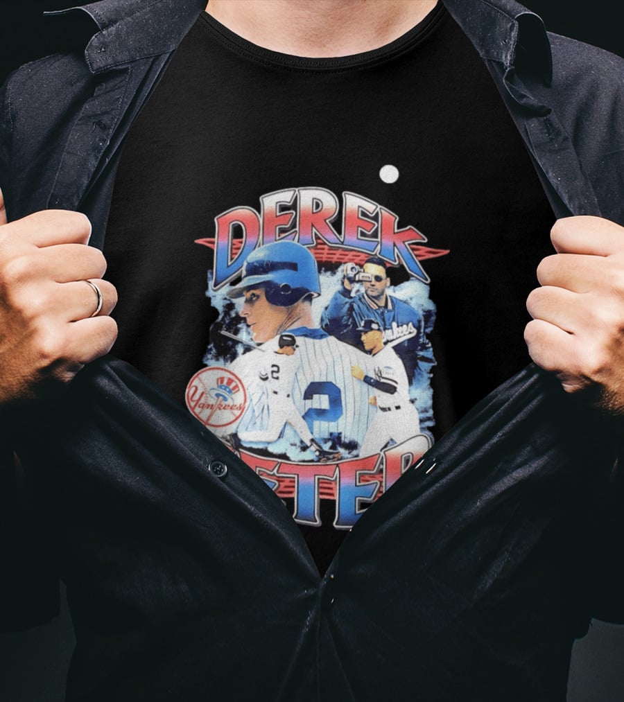 New York Yankees Derek Jeter Legendary Collage Player Yankees T-Shirt