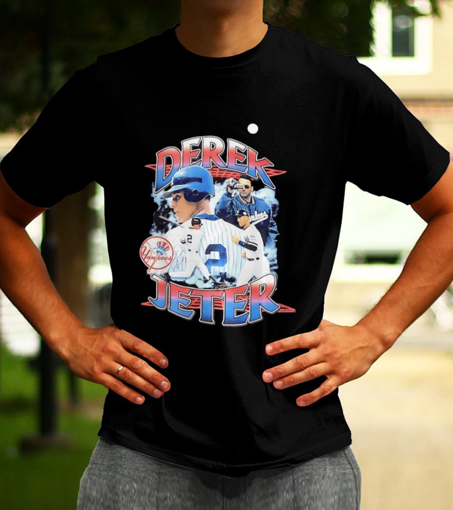 New York Yankees Derek Jeter Legendary Collage Player Yankees T-Shirt