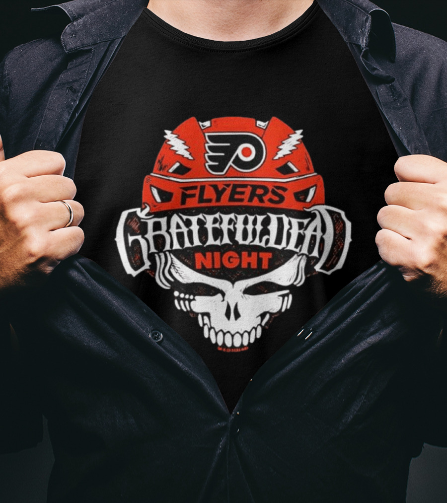 Philadelphia Flyers Grateful Dead Night NHL Collaboration T-Shirt