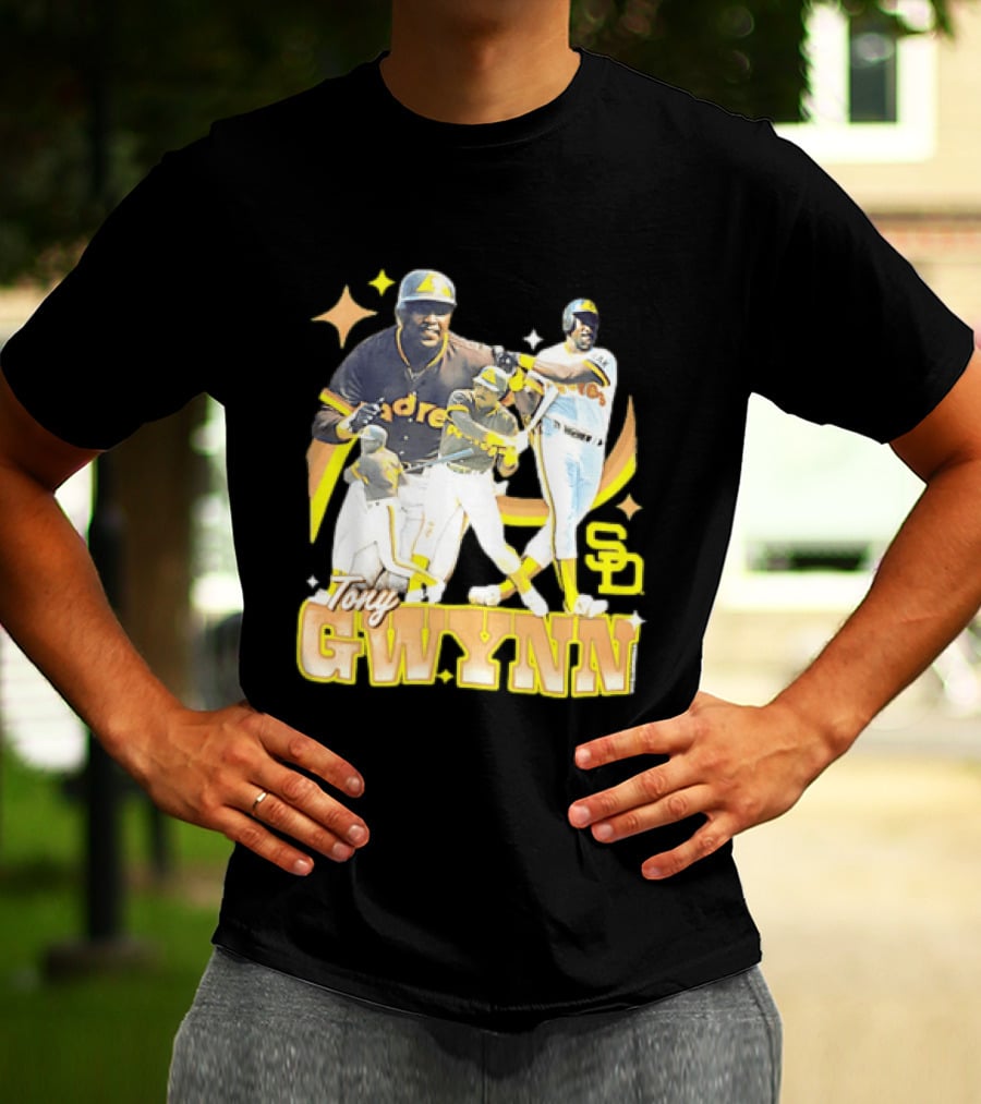 San Diego Padres Tony Gwynn Baseball Legend Collage T-Shirt