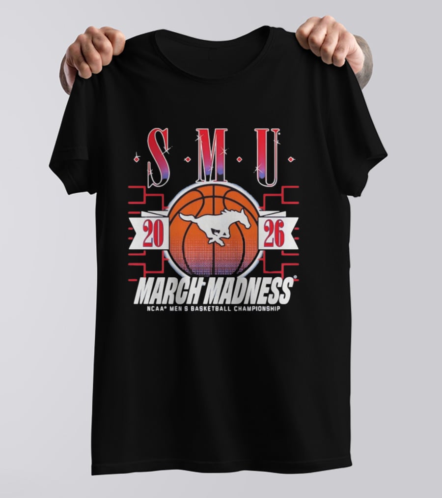 SMU Mustangs 2026 NCAA Men's Basketball Championship March Madness T-Shirt