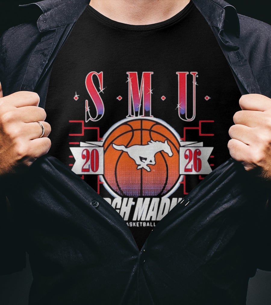 SMU Mustangs 2026 NCAA Men's Basketball Championship March Madness T-Shirt