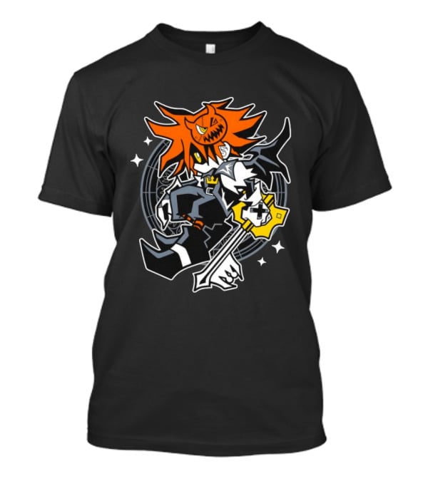 Sora Kingdom Hearts Halloween Trick Or Treat Pumpkin Warrior Magic Keyblade T-Shirt