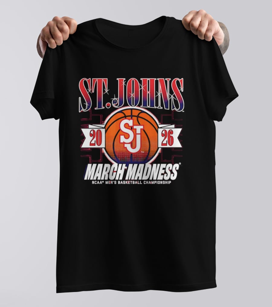 St. Johns 2026 March Madness NCAA Men's Basketball Championship T-Shirt