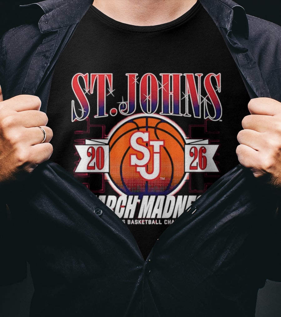 St. Johns 2026 March Madness NCAA Men's Basketball Championship T-Shirt