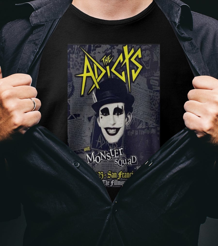 The Adicts Monster Squad San Francisco May 23 2026 Fillmore T-Shirt