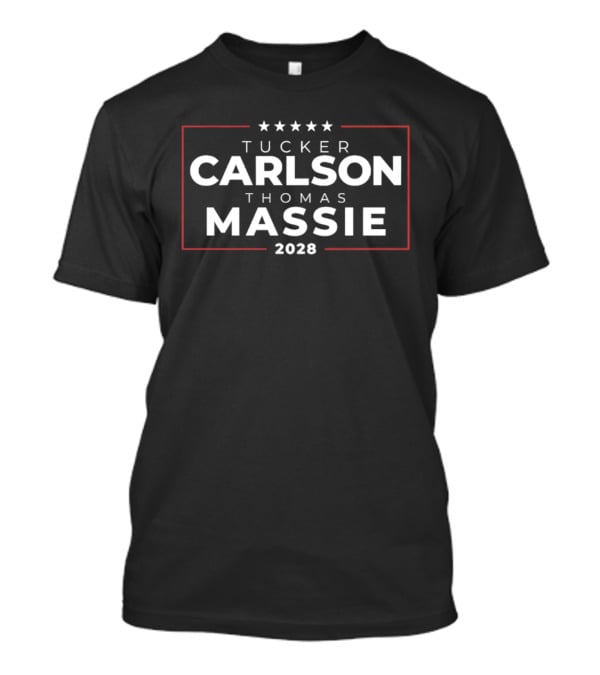 Tucker Carlson Thomas Massie 2028 Five Stars T-Shirt