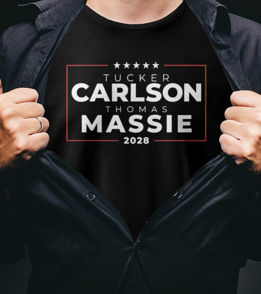 Tucker Carlson Thomas Massie 2028 Five Stars T-Shirt