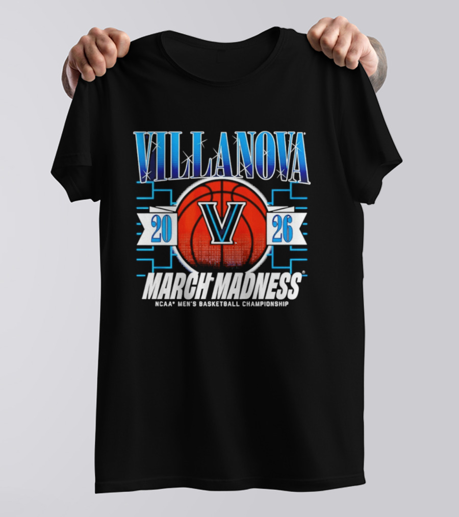 Villanova Wildcats NCAA Men's Basketball Championship 2026 March Madness T-Shirt