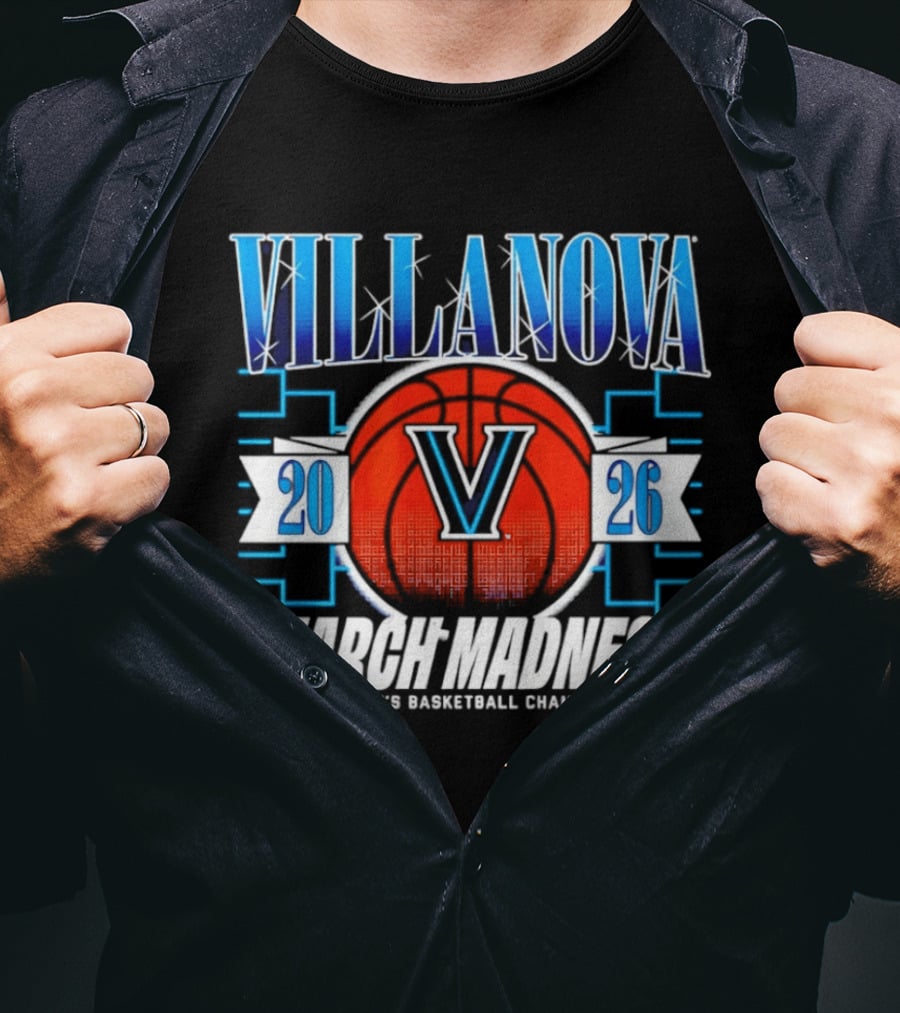 Villanova Wildcats NCAA Men's Basketball Championship 2026 March Madness T-Shirt