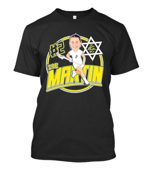 Zoe Martin #2 Lacrosse Caricature Michigan 2026 T-Shirt