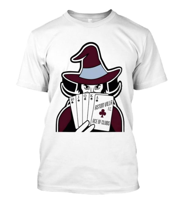 Aston Villa FC Ace Of Clubs Witch Playing Cards T-Shirt
