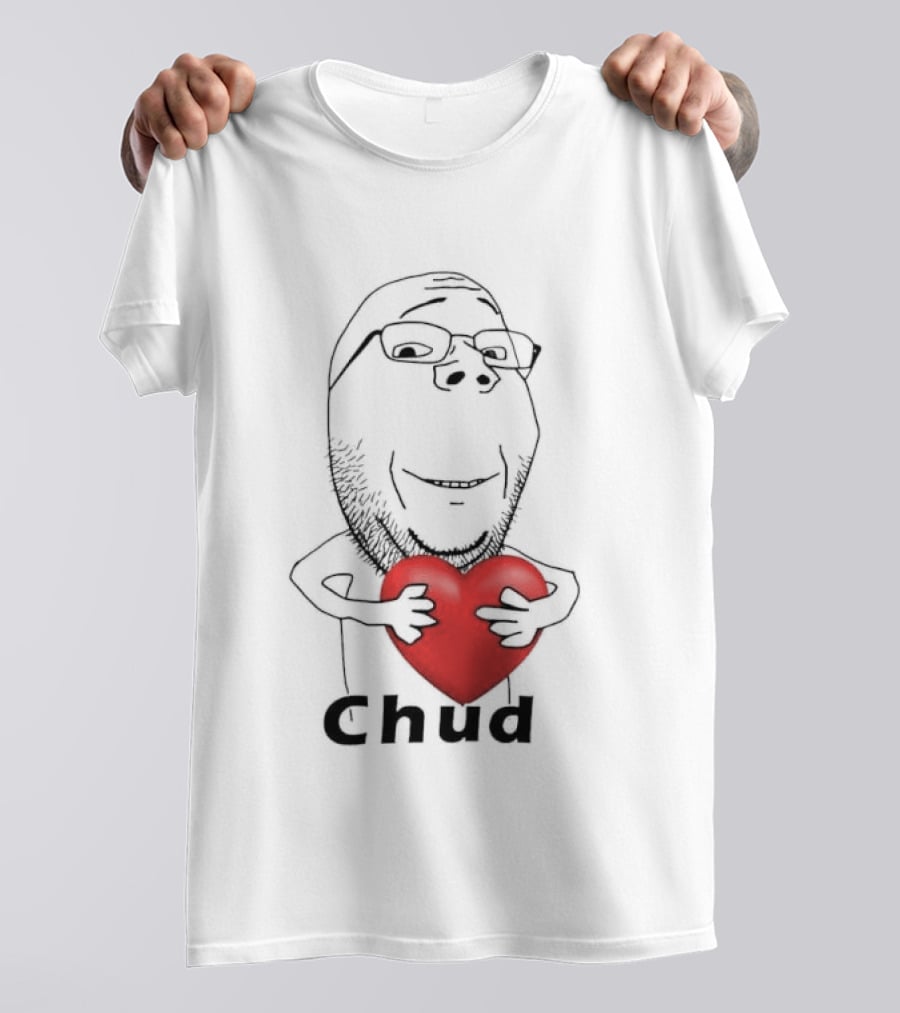 Chud Guy Chudjak Holding Red Heart Sketch T-Shirt