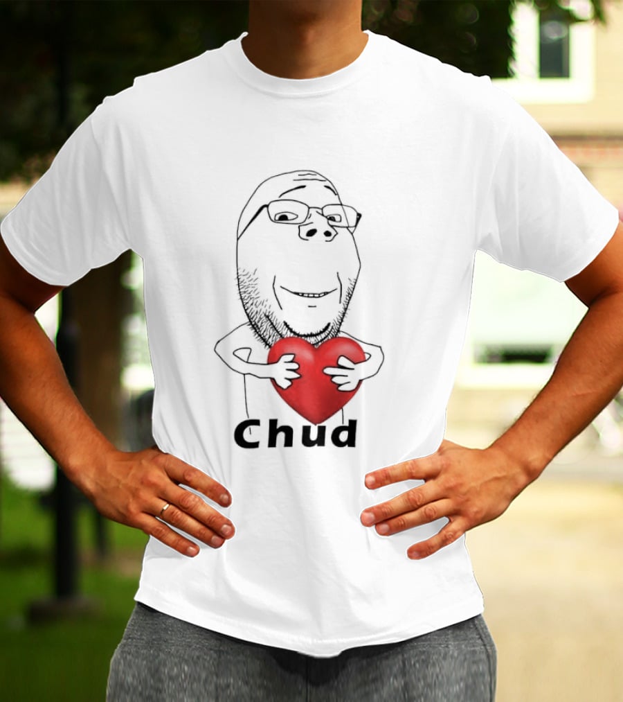Chud Guy Chudjak Holding Red Heart Sketch T-Shirt