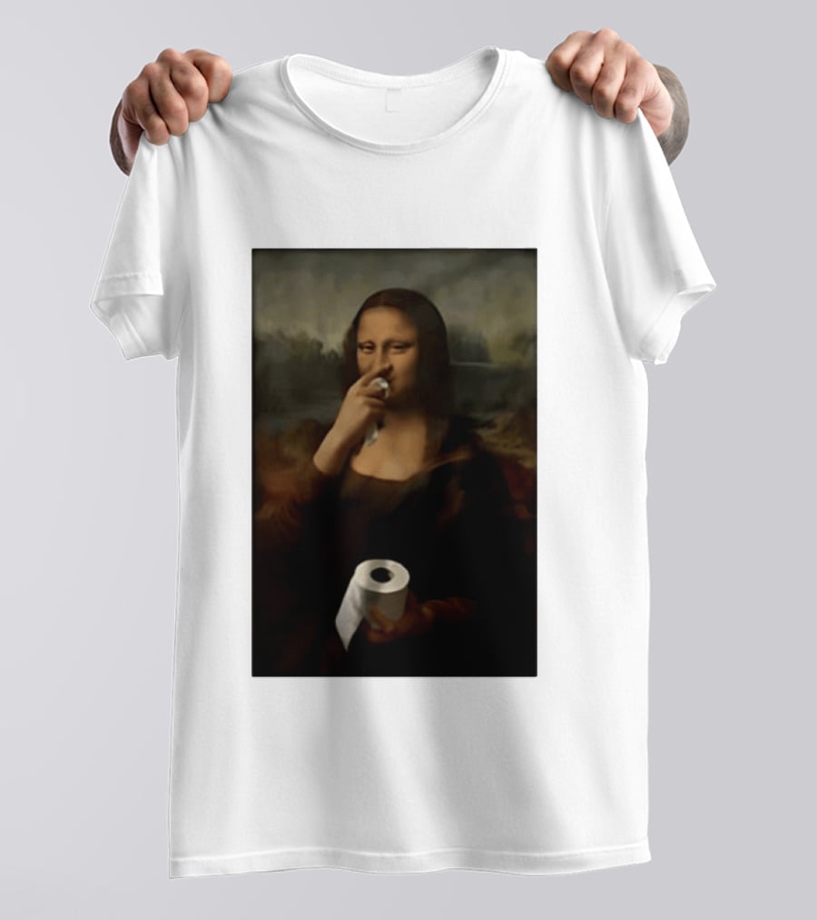 Mona Luisa Toilet Paper Painting Meme T-Shirt