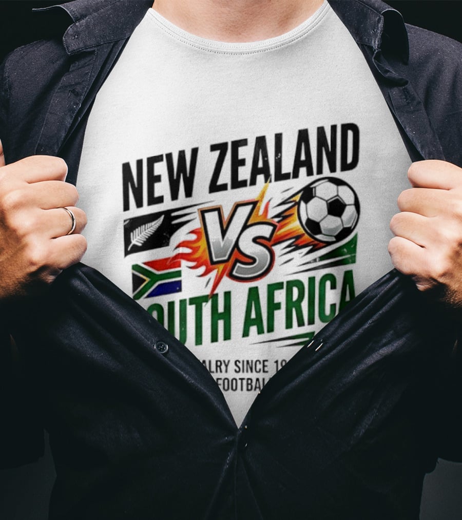 New Zealand Vs South Africa Global Football Clash Rivalry Since 1921 T-Shirt