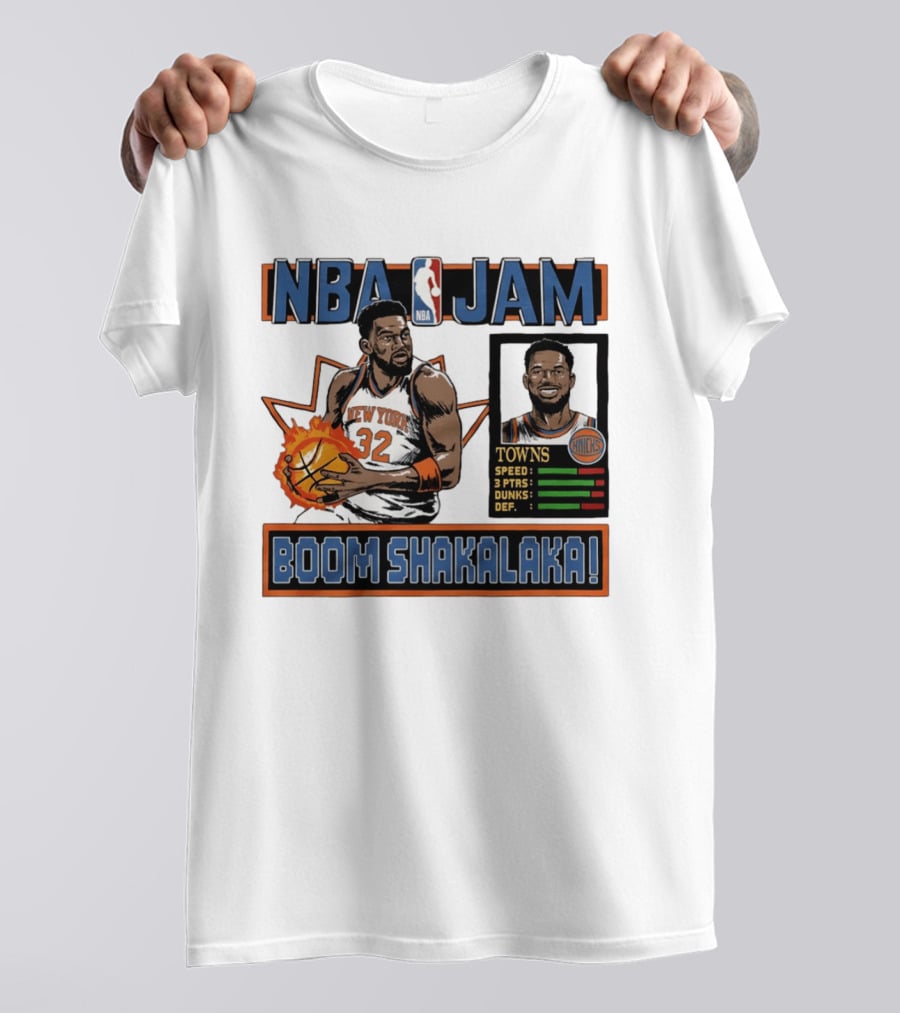 NBA Jam Boom Shakalaka New York Knicks Towns T-Shirt