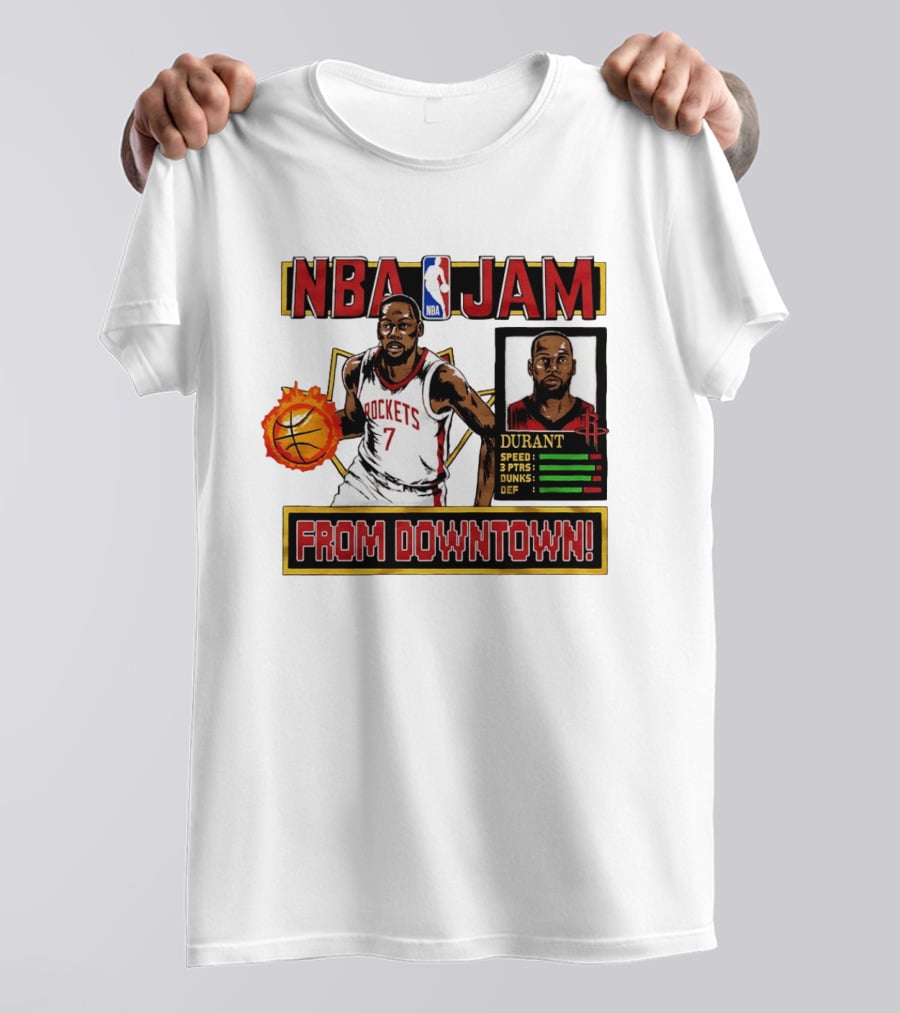 NBA Jam Durant Houston Rockets 7 From Downtown T-Shirt