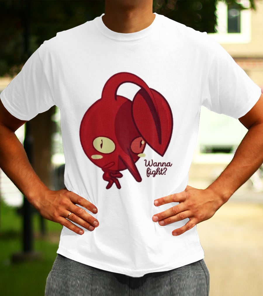 Red Pikmin Wanna Fight Video Game T-Shirt