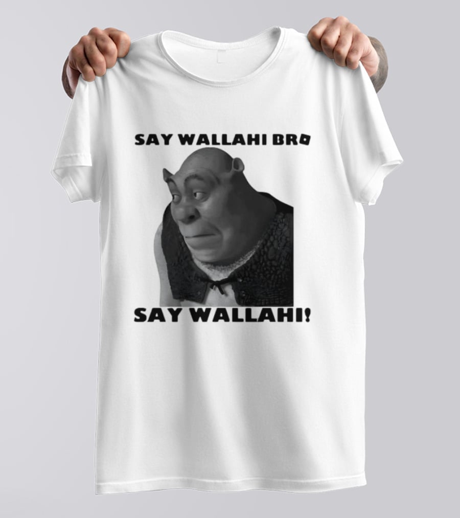 Shrek Say Wallahi Bro Meme Face Roblox T-Shirt