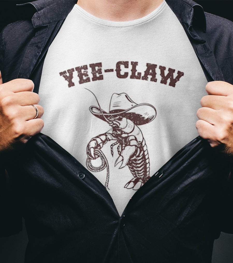 Crawfish Cowboy Hat Yee Claw T-Shirt