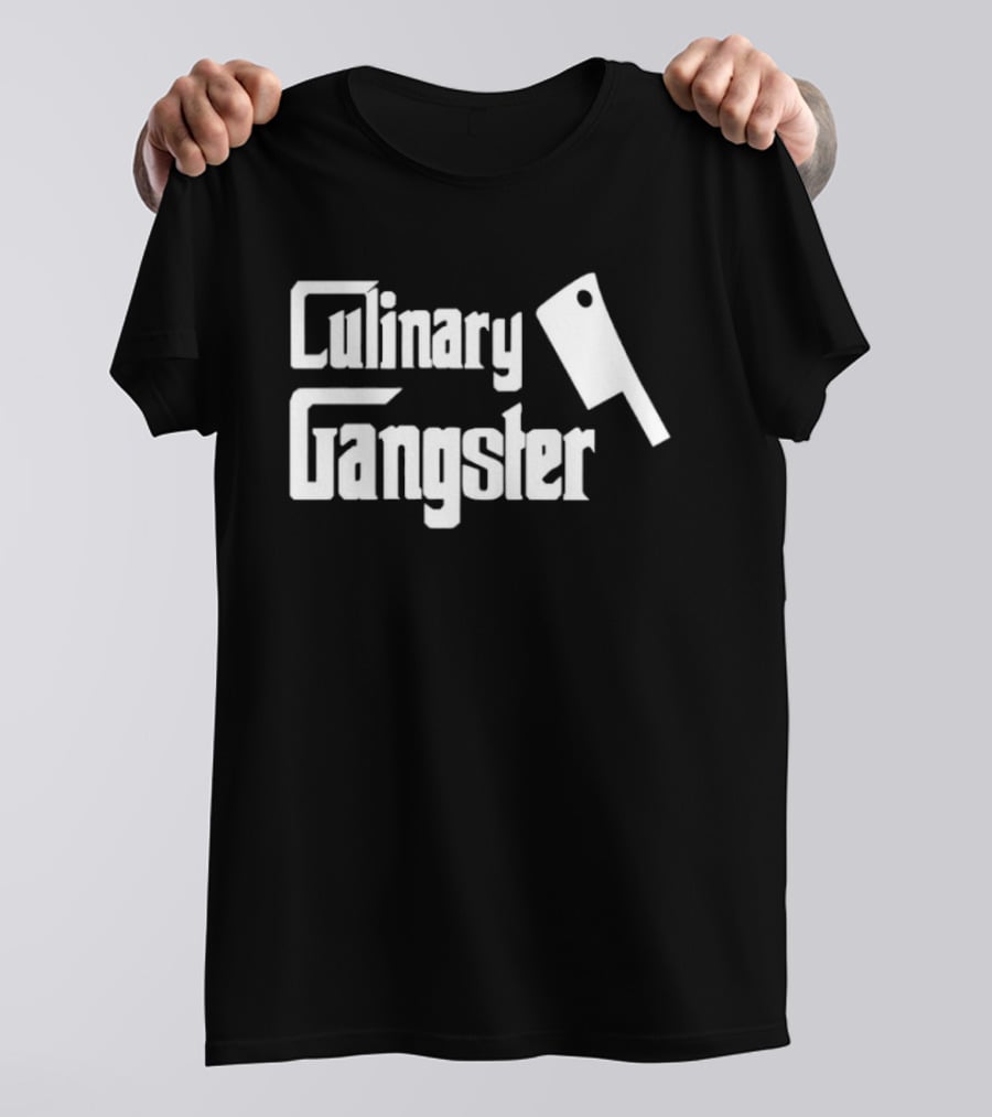 Culinary Gangster Meat Cleaver Style Chef Humor T-Shirt