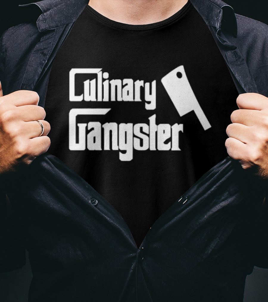 Culinary Gangster Meat Cleaver Style Chef Humor T-Shirt